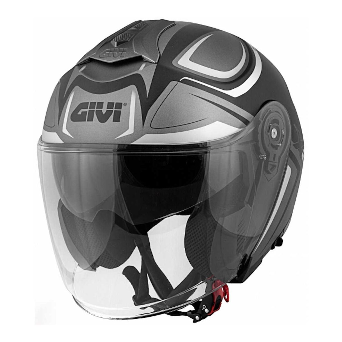 CASCO SCOOTER GIVI PER UOMO DEMI JET MINIJ NERO OPACO GRIGIO