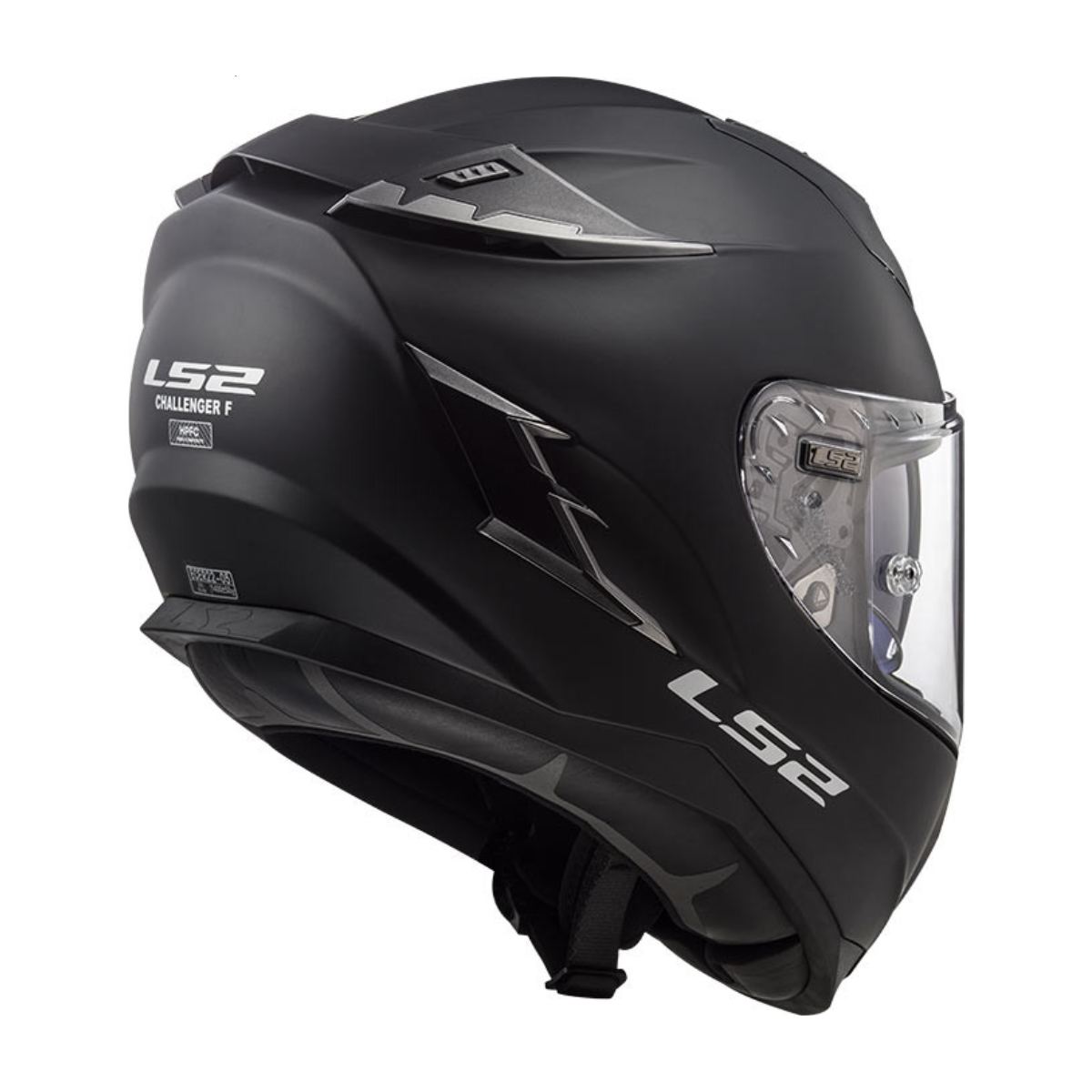 Casco Integrale LS2 FF327 CHALLENGER SOLID in fibra Nero opaco