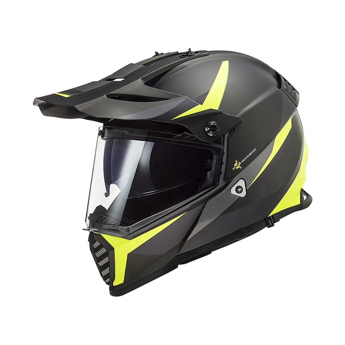 casco Ls2 MX436 Pioneer Evo Router Giallo Alta Visibilità