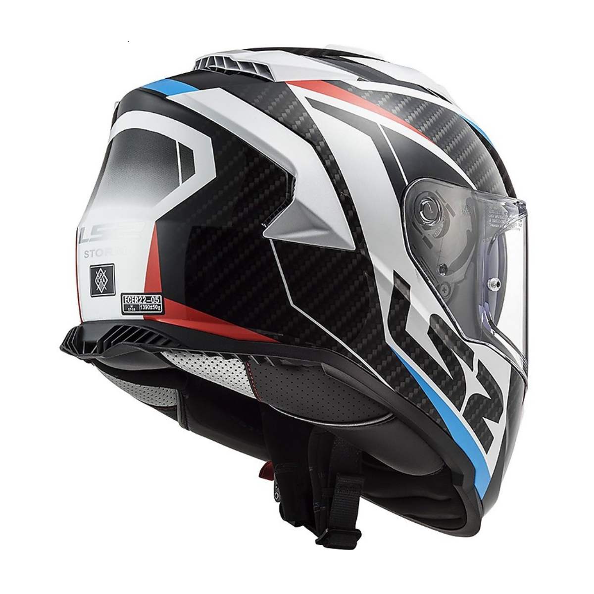 Casco Integrale Moto Doppia Visiera Ls2 FF800 STORM Racer Blu Rosso