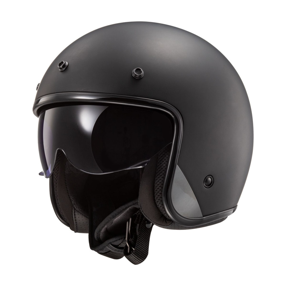 Casco Jet Ls2 Of601  Bob Nero Opaco