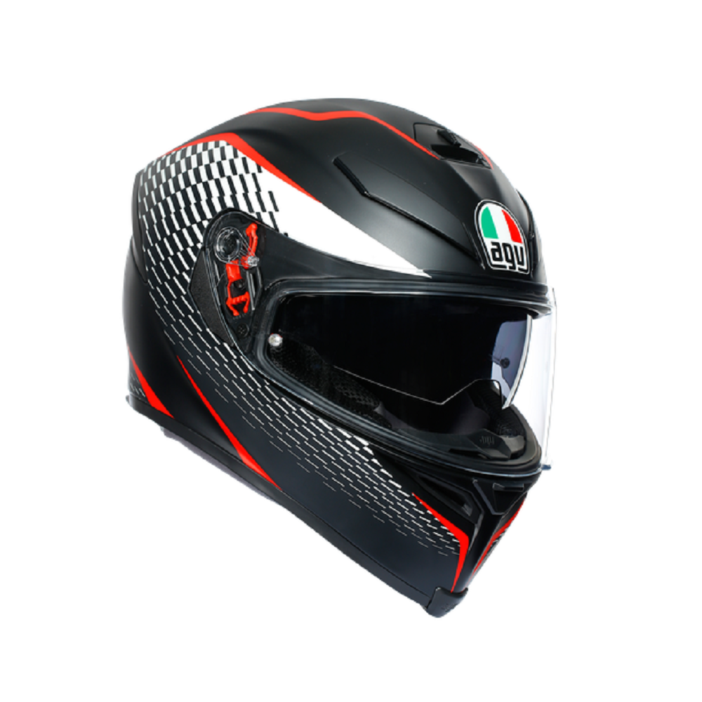 Casco Integrale in Fibra Moto AGV K5 S Multi THUNDER Nero Bianco