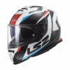 Casco Integrale Moto Doppia Visiera Ls2 FF800 STORM Racer Blu Rosso