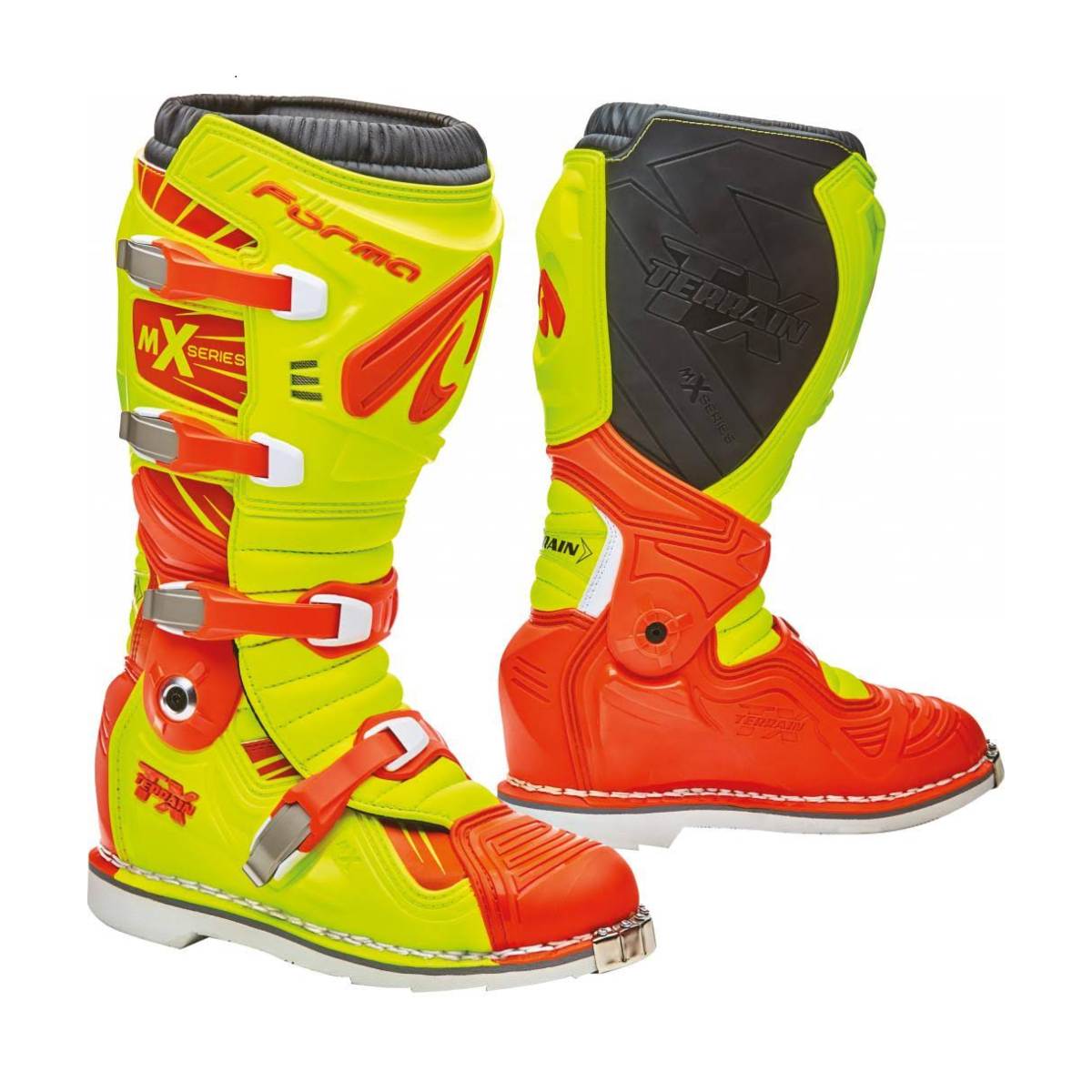 Stivali Moto Cross Enduro Forma TERRAIN TX Arancio Giallo