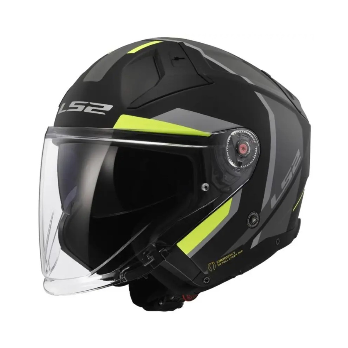 Casco Ls2 Infinity Nero/Grigio/Giallo