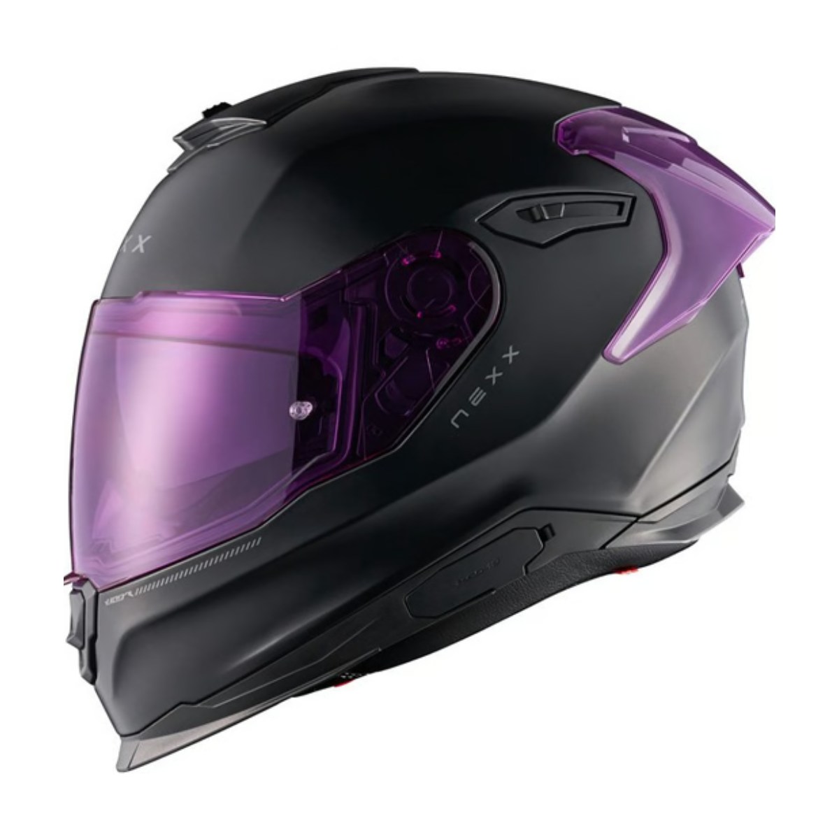 Casco Nexx Subsonic Nero con visiera e spoiler Pink - immagine 2