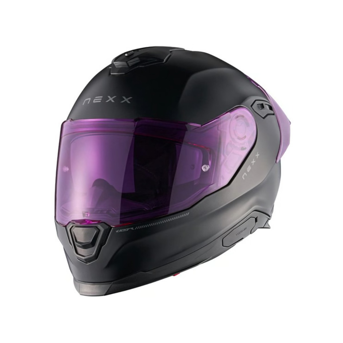 Casco Nexx Subsonic Nero con visiera e spoiler Pink